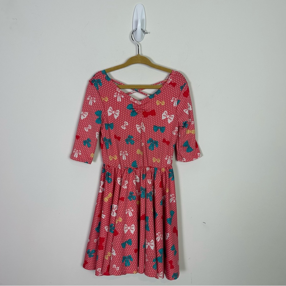 Dot Dot Smile Toddler Girl Polka Dot Bow Print Dress Size 3 to 4